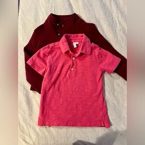 Janie and Jack polo with a quilted sweater